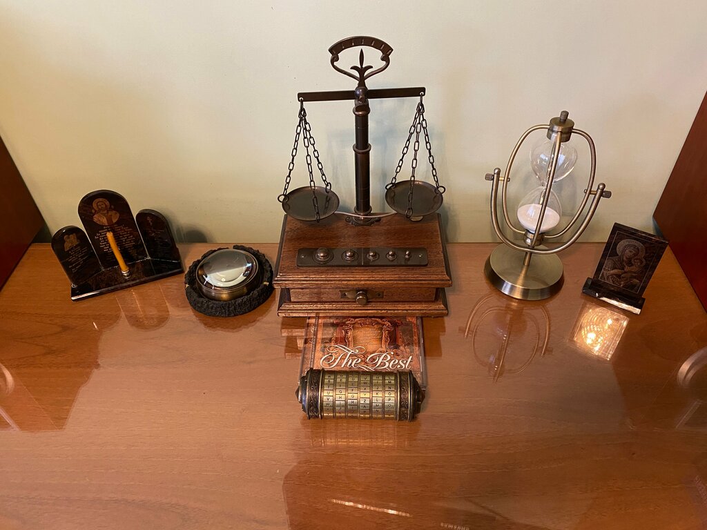 Desk and professional items in the bureau’s office