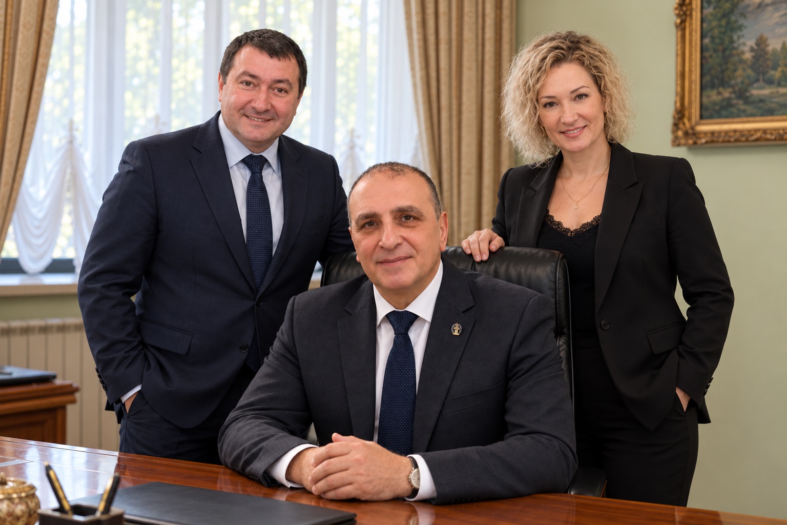 Our team: Svyatoslav Rogov, Levon Petrosyan and Yulia Leonova.
